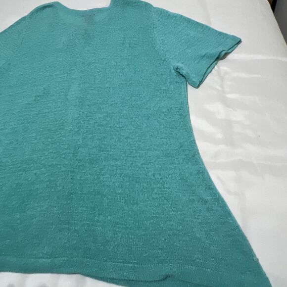 NWT Maggie Barnes Cardigan Duster Sweater Top Plus Size 2X 22/24 Sea Green Aqua - Picture 13 of 15